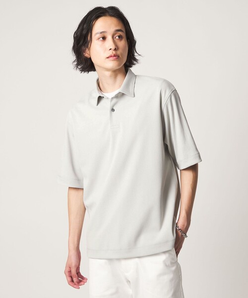 A DAY IN THE LIFE UNITED ARROWS(アデイインザライフユナイテッドアローズ)の「ドライ ドビー リラックス ポロシャツ-吸水速乾-<A DAY IN THE LIFE>(Tシャツ/カットソー・メンズ・ライトグレー/ブラック/ネイビー・L/M)」の2枚目の写真
