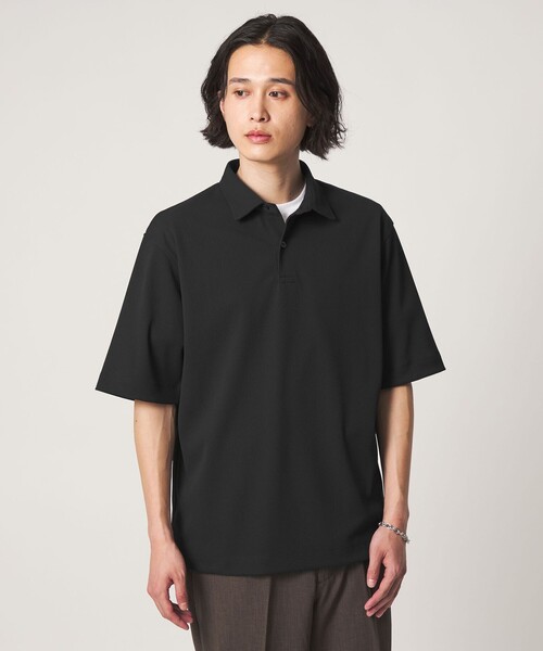 A DAY IN THE LIFE UNITED ARROWS(アデイインザライフユナイテッドアローズ)の「ドライ ドビー リラックス ポロシャツ-吸水速乾-<A DAY IN THE LIFE>(Tシャツ/カットソー・メンズ・ライトグレー/ブラック/ネイビー・L/M)」の1枚目の写真