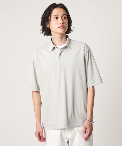 A DAY IN THE LIFE UNITED ARROWS(アデイインザライフユナイテッドアローズ)の「ドライ ドビー リラックス ポロシャツ-吸水速乾-<A DAY IN THE LIFE>(Tシャツ/カットソー・メンズ・ライトグレー/ブラック/ネイビー・L/M)」の4枚目の写真