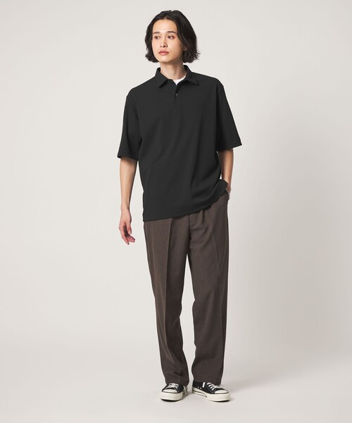 A DAY IN THE LIFE UNITED ARROWS(アデイインザライフユナイテッドアローズ)の「ドライ ドビー リラックス ポロシャツ-吸水速乾-<A DAY IN THE LIFE>(Tシャツ/カットソー・メンズ・ライトグレー/ブラック/ネイビー・L/M)」の8枚目の写真