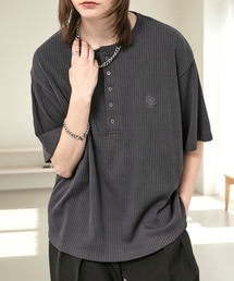 【Alfred Alex】Refined Rib Regular Fit Henley Tee / テレコリブ レギュラーフィット ヘンリーネックTシャツ