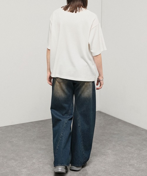 Alfred Alex(アルフレッドアレックス)の「【Alfred Alex】Refined Rib Regular Fit Henley Tee / テレコリブ レギュラーフィット ヘンリーネックTシャツ(Tシャツ/カットソー・メンズ・ブラック/チャコール/グレー/カーキブラウン/オフホワイト・L/M)」の6枚目の写真
