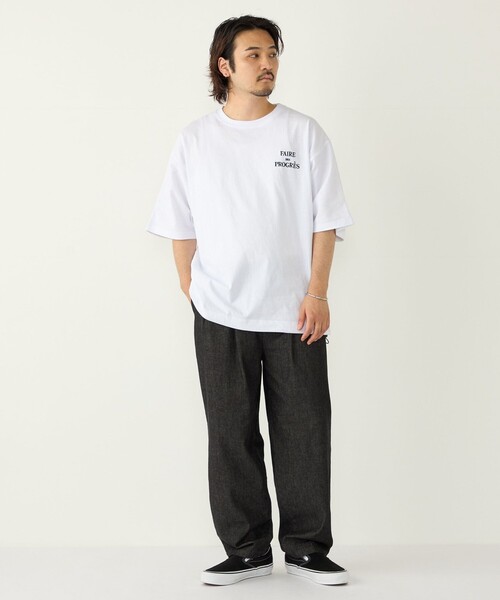 SHIPS Colors(シップス カラーズ)の「SHIPS Colors:ドルマンスリーブ ビッグ Tシャツ(Tシャツ/カットソー・メンズ・ブラック/その他/ライトホワイト・MEDIUM/X-LARGE/LARGE)」の20枚目の写真