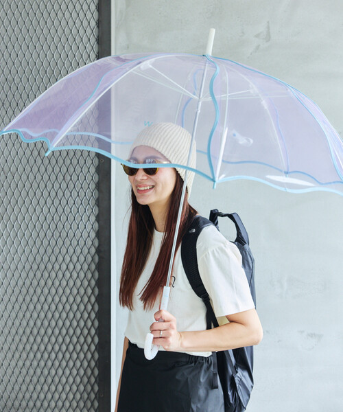 Wpc.（ダブリュピーシー）の「Wpc./ダブリュピーシー [ビニール傘]ウェービーアンブレラ 雨傘 長傘（長傘・レディース・ナチュラル/ラベンダー/ブルー/ブラウン・ONE SIZE）」の12枚目の写真