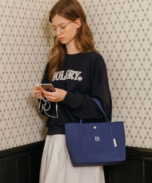 MAC MOC（マックモック）の「トビー キャンバスポケットトートバッグ_4カラー（トートバッグ・レディース・ネイビー/PINK/Cream/オリーブ・FREE）」の5枚目の写真