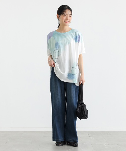 n'OrLABEL(ノアールレーベル)の「水彩プリントカットソー(Tシャツ/カットソー・レディース・ピンク/ブルー・FREE)」の16枚目の写真