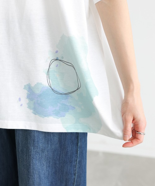 n'OrLABEL(ノアールレーベル)の「水彩プリントカットソー(Tシャツ/カットソー・レディース・ピンク/ブルー・FREE)」の18枚目の写真