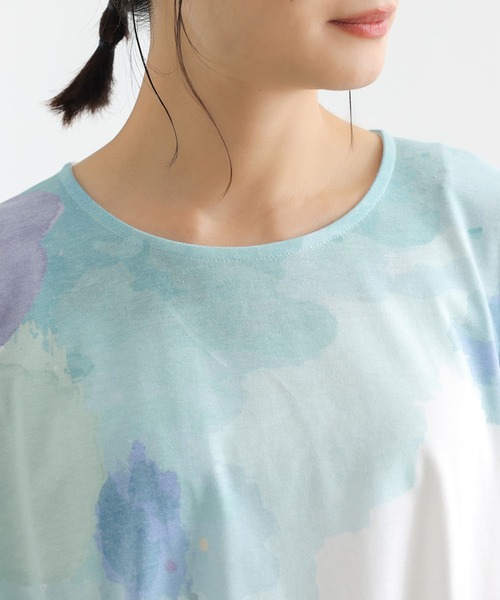 n'OrLABEL(ノアールレーベル)の「水彩プリントカットソー(Tシャツ/カットソー・レディース・ピンク/ブルー・FREE)」の19枚目の写真