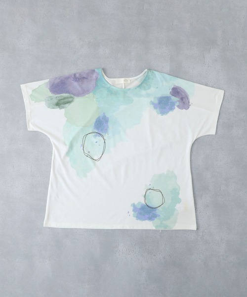 n'OrLABEL(ノアールレーベル)の「水彩プリントカットソー(Tシャツ/カットソー・レディース・ピンク/ブルー・FREE)」の21枚目の写真