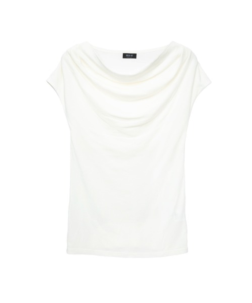 IRIS47(イリスフォーセブン)の「【IRIS 47】veiled tops/ヴェイルド トップス(Tシャツ/カットソー・レディース・ブラック/ホワイト・FREE)」の5枚目の写真