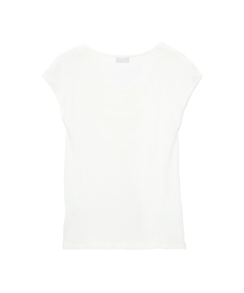 IRIS47(イリスフォーセブン)の「【IRIS 47】veiled tops/ヴェイルド トップス(Tシャツ/カットソー・レディース・ブラック/ホワイト・FREE)」の6枚目の写真