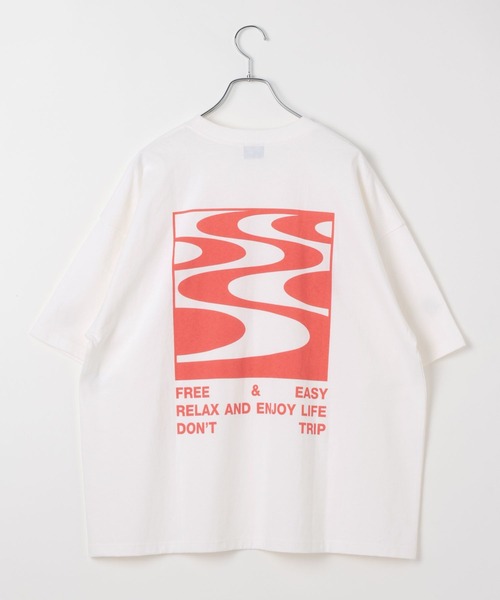 Free&Easy(フリーアンドイージー)の「【Free&Easy(フリーアンドイージー)】別注プリントTシャツ/M(ユニセックス)(Tシャツ/カットソー・メンズ・ネイビー/オフホワイト・MEDIUM/LARGE)」の7枚目の写真