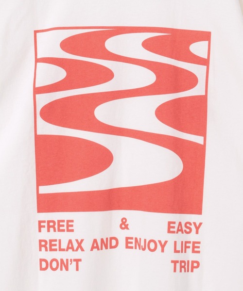 Free&Easy(フリーアンドイージー)の「【Free&Easy(フリーアンドイージー)】別注プリントTシャツ/M(ユニセックス)(Tシャツ/カットソー・メンズ・ネイビー/オフホワイト・MEDIUM/LARGE)」の9枚目の写真