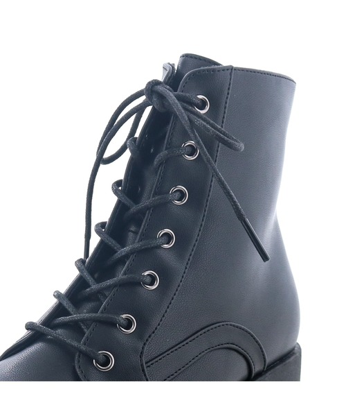 byあしながおじさん(バイアシナガオジサン)の「晴雨兼用│厚底レースアップブーツ 8990065(ブーツ・レディース・ダークブラウン/ブラック・23.5cm/23cm/22.5cm/25cm/24.5cm/24cm)」の15枚目の写真