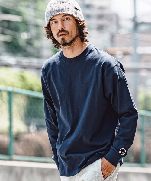 felkod（フィルコッド）の「mlt5732- F Chenille Patch US Cotton Long Sleeve Tee ロングスリーブTシャツ(F26A290)（Tシャツ/カットソー・メンズ・ブラック/ホワイト/ネイビー・M/L/XL/S）」の3枚目の写真