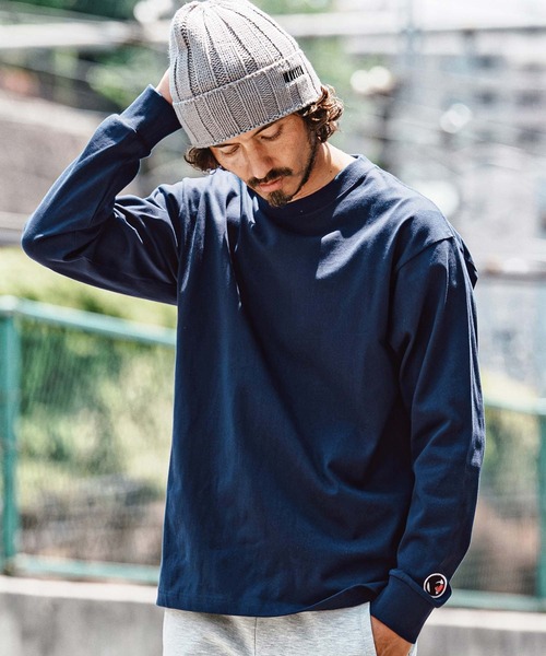 felkod（フィルコッド）の「mlt5732- F Chenille Patch US Cotton Long Sleeve Tee ロングスリーブTシャツ(F26A290)（Tシャツ/カットソー・メンズ・ブラック/ホワイト/ネイビー・M/L/XL/S）」の4枚目の写真
