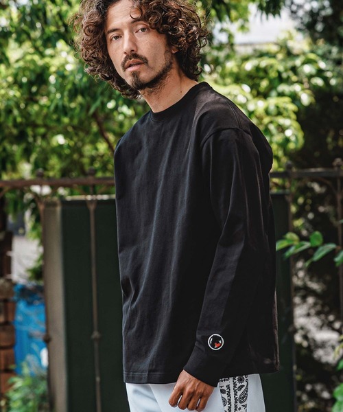 felkod（フィルコッド）の「mlt5732- F Chenille Patch US Cotton Long Sleeve Tee ロングスリーブTシャツ(F26A290)（Tシャツ/カットソー・メンズ・ブラック/ホワイト/ネイビー・M/L/XL/S）」の8枚目の写真