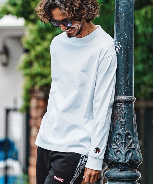felkod（フィルコッド）の「mlt5732- F Chenille Patch US Cotton Long Sleeve Tee ロングスリーブTシャツ(F26A290)（Tシャツ/カットソー・メンズ・ブラック/ホワイト/ネイビー・M/L/XL/S）」の12枚目の写真