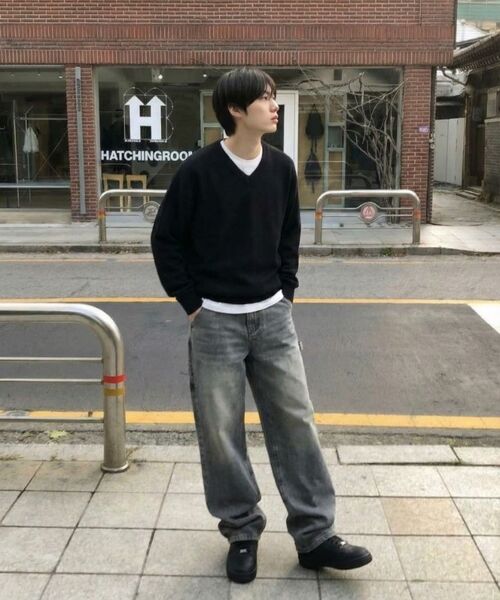 BASIC LABEL（ベーシックラベル）の「Loop Carpenter Balloon Wide Washing Denim Pants 4 Color [BLBD_5028]（デニムパンツ・レディース・ブラック/ライトブルー/ブルー/ダークブルー・X-SMALL/SMALL/MEDIUM/LARGE/X-LARGE/2XL）」の9枚目の写真