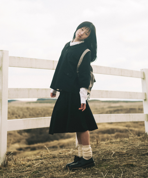 OHESHIO（オヘシオ）の「ROUNDED COLLAR COTTON JACKET, BLACK（その他アウター・レディース・その他・FREE）」の7枚目の写真