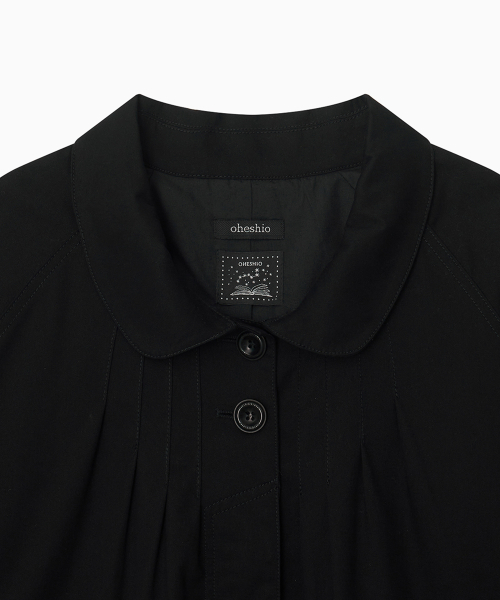 OHESHIO（オヘシオ）の「ROUNDED COLLAR COTTON JACKET, BLACK（その他アウター・レディース・その他・FREE）」の10枚目の写真