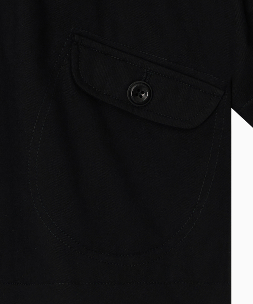 OHESHIO（オヘシオ）の「ROUNDED COLLAR COTTON JACKET, BLACK（その他アウター・レディース・その他・FREE）」の12枚目の写真