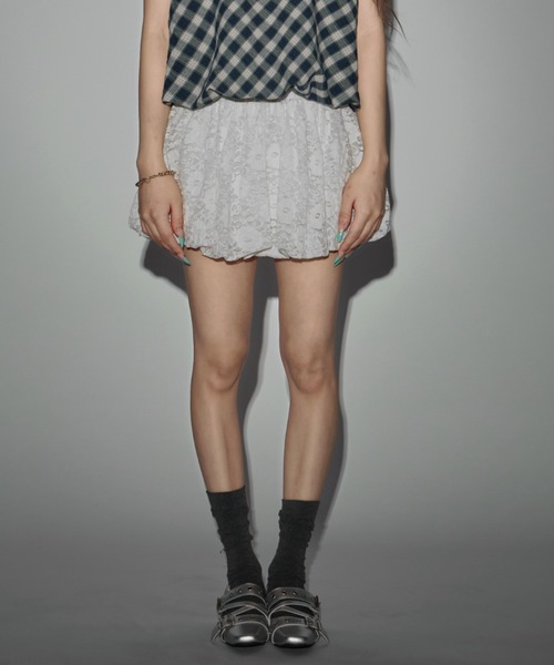 CeLess(セレス)の「All-lace Shorts / 総レースショートパンツ(スウェットパンツ・レディース・ブラック/ホワイト・FREE)」の3枚目の写真