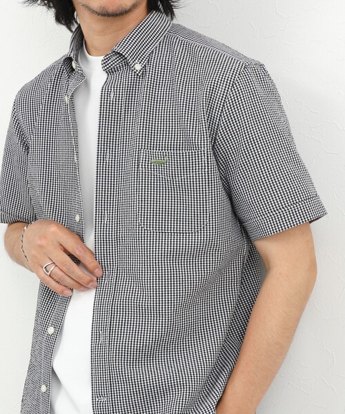 NOLLEY’S(ノーリーズ)の「クジラBD S/S サッカー/オックス 半袖シャツ 26SS(シャツ/ブラウス・メンズ・ブラック系その他/サックスブルー/ネイビー/ホワイト/ピンク・S/XL/L/M)」の2枚目の写真