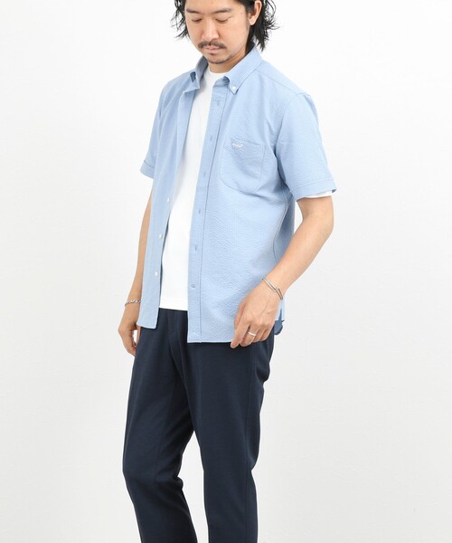 NOLLEY’S(ノーリーズ)の「クジラBD S/S サッカー/オックス 半袖シャツ 26SS(シャツ/ブラウス・メンズ・ブラック系その他/サックスブルー/ネイビー/ホワイト/ピンク・S/XL/L/M)」の11枚目の写真