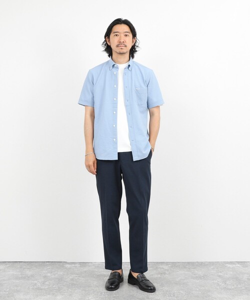 NOLLEY’S(ノーリーズ)の「クジラBD S/S サッカー/オックス 半袖シャツ 26SS(シャツ/ブラウス・メンズ・ブラック系その他/サックスブルー/ネイビー/ホワイト/ピンク・S/XL/L/M)」の16枚目の写真