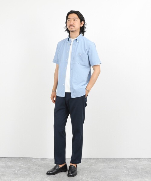 NOLLEY’S(ノーリーズ)の「クジラBD S/S サッカー/オックス 半袖シャツ 26SS(シャツ/ブラウス・メンズ・ブラック系その他/サックスブルー/ネイビー/ホワイト/ピンク・S/XL/L/M)」の17枚目の写真