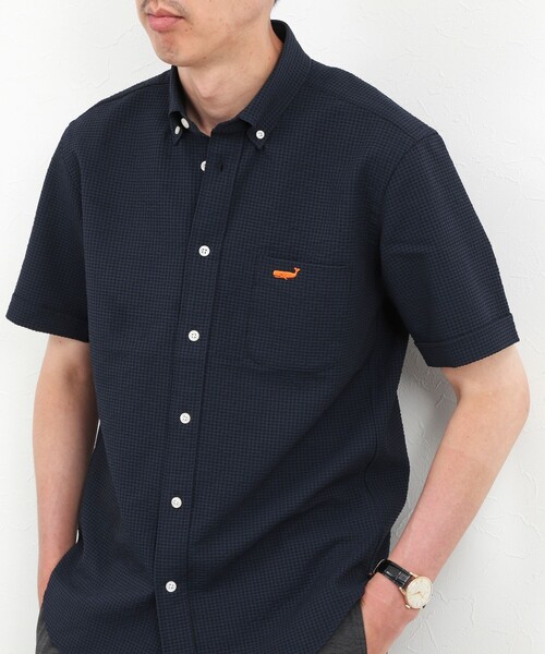 NOLLEY’S(ノーリーズ)の「クジラBD S/S サッカー/オックス 半袖シャツ 26SS(シャツ/ブラウス・メンズ・ブラック系その他/サックスブルー/ネイビー/ホワイト/ピンク・S/XL/L/M)」の20枚目の写真