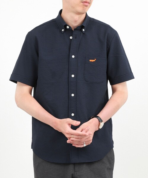 NOLLEY’S(ノーリーズ)の「クジラBD S/S サッカー/オックス 半袖シャツ 26SS(シャツ/ブラウス・メンズ・ブラック系その他/サックスブルー/ネイビー/ホワイト/ピンク・S/XL/L/M)」の21枚目の写真