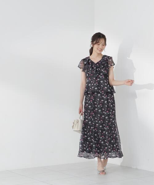 PROPORTION BODY DRESSING(プロポーションボディドレッシング)の「フラワープリントペプラムブラウス / 1216210701(シャツ/ブラウス・レディース・ホワイト系その他/ブラック・SMALL/MEDIUM)」の19枚目の写真