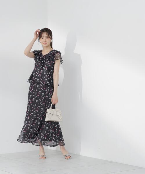PROPORTION BODY DRESSING(プロポーションボディドレッシング)の「フラワープリントペプラムブラウス / 1216210701(シャツ/ブラウス・レディース・ホワイト系その他/ブラック・SMALL/MEDIUM)」の20枚目の写真