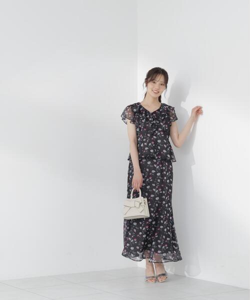 PROPORTION BODY DRESSING(プロポーションボディドレッシング)の「フラワープリントペプラムブラウス / 1216210701(シャツ/ブラウス・レディース・ホワイト系その他/ブラック・SMALL/MEDIUM)」の22枚目の写真