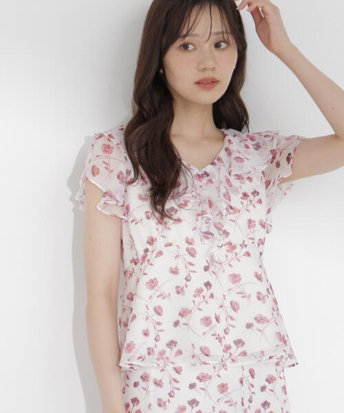 PROPORTION BODY DRESSING(プロポーションボディドレッシング)の「フラワープリントペプラムブラウス / 1216210701(シャツ/ブラウス・レディース・ホワイト系その他/ブラック・SMALL/MEDIUM)」の16枚目の写真