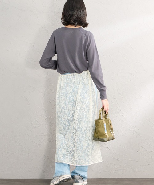 HANES（ヘインズ）の「[HANES/ヘインズ] サーマル クルーネックロングスリーブカットソー（Tシャツ/カットソー・レディース・オフホワイト/レッド/グレー・L/M）」の20枚目の写真
