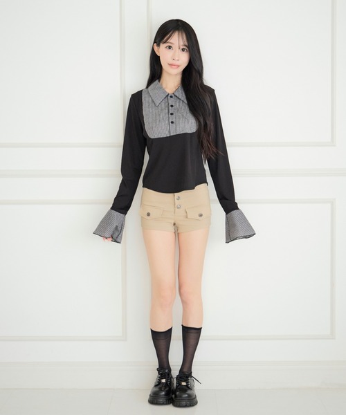 ALLuRing ChaRm(アリュリングチャーム)の「Urban Flap Pocket Shorts / アーバンフラップポケットショーツ(スウェットパンツ・レディース・ベージュ/ブラック/ホワイト・S/M)」の22枚目の写真