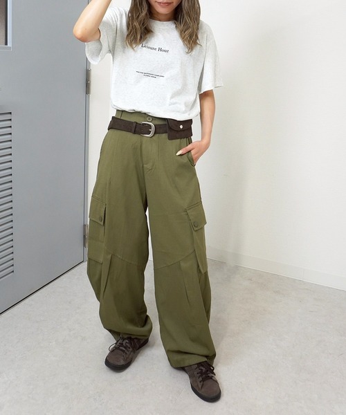 gossara(ゴサラ)の「【デイリー使いにぴったり】フロントロゴプリントT(Tシャツ/カットソー・レディース・ホワイト/ネイビー/オートミール・FREE)」の10枚目の写真