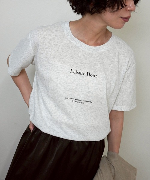 gossara(ゴサラ)の「【デイリー使いにぴったり】フロントロゴプリントT(Tシャツ/カットソー・レディース・ホワイト/ネイビー/オートミール・FREE)」の20枚目の写真