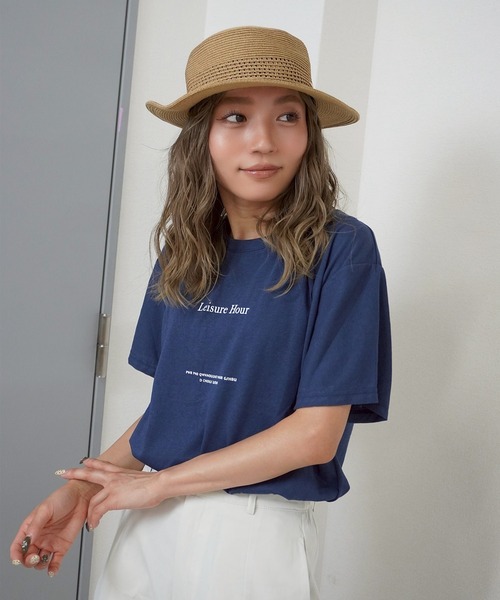 gossara(ゴサラ)の「【デイリー使いにぴったり】フロントロゴプリントT(Tシャツ/カットソー・レディース・ホワイト/ネイビー/オートミール・FREE)」の22枚目の写真