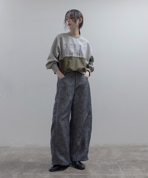 Eimee Law(エイミーロウ)の「フラワージャガード ワイドコクーンパンツ(その他パンツ・レディース・ライトピンク/ブルー/ブラック・MEDIUM)」の14枚目の写真