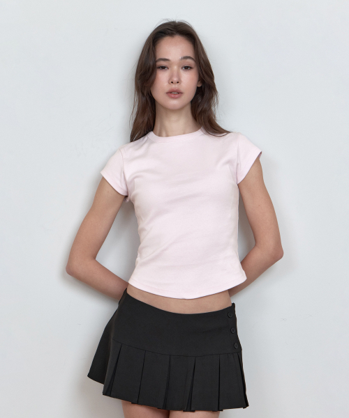 CURETTY(キュリティ)の「C 90S LINE BASIC T-SHIRT_LIGHT PINK(Tシャツ/カットソー・レディース・ライトピンク・MEDIUM/SMALL)」の1枚目の写真