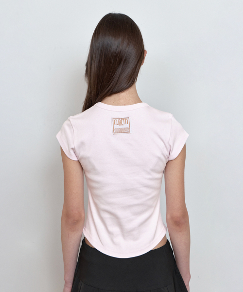 CURETTY(キュリティ)の「C 90S LINE BASIC T-SHIRT_LIGHT PINK(Tシャツ/カットソー・レディース・ライトピンク・MEDIUM/SMALL)」の3枚目の写真