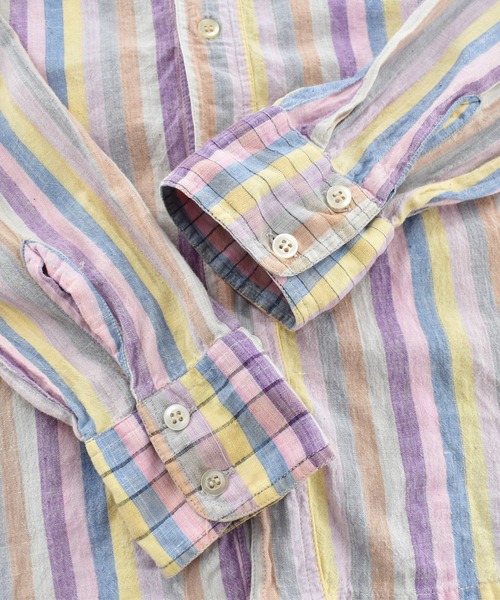 VINTAGE(ヴィンテージ)の「【USED】70’s Shirt Works San Francisco インド綿 ストライプ シャツ(シャツ/ブラウス・メンズ・マルチ・MEDIUM)」の7枚目の写真