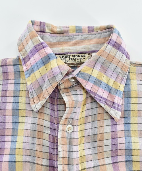 VINTAGE(ヴィンテージ)の「【USED】70’s Shirt Works San Francisco インド綿 ストライプ シャツ(シャツ/ブラウス・メンズ・マルチ・MEDIUM)」の2枚目の写真