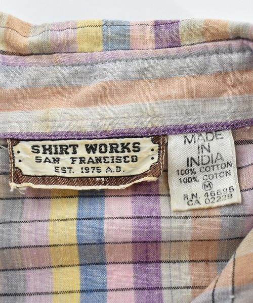 VINTAGE(ヴィンテージ)の「【USED】70’s Shirt Works San Francisco インド綿 ストライプ シャツ(シャツ/ブラウス・メンズ・マルチ・MEDIUM)」の3枚目の写真