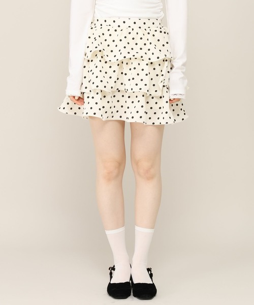 Heather(ヘザー)の「テグスフリルミニスカート 1051930(スカート・レディース・ブラック/アイボリー/ドット・FREE)」の19枚目の写真