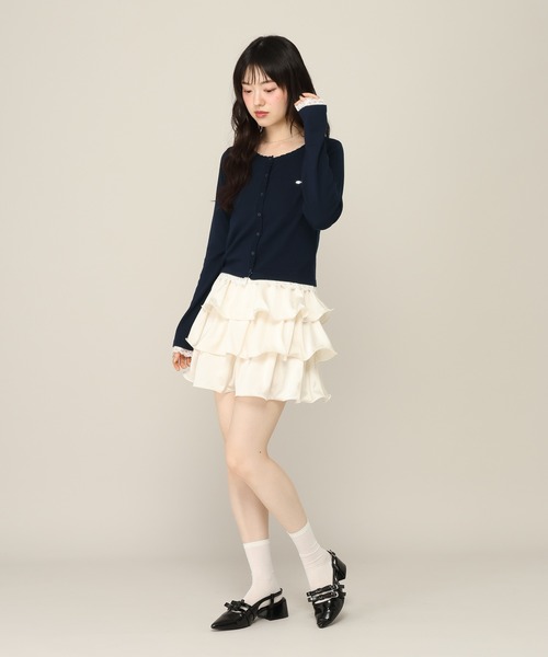Heather(ヘザー)の「テグスフリルミニスカート 1051930(スカート・レディース・ブラック/アイボリー/ドット・FREE)」の16枚目の写真